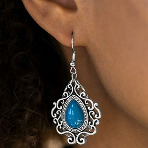 2 for $13 Silver with Blue Stone Earrings